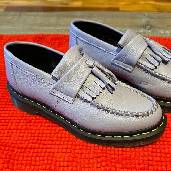 Dr. Martens Adrian Frosted Lavender Tassel Loafers - Picture 2 of 6